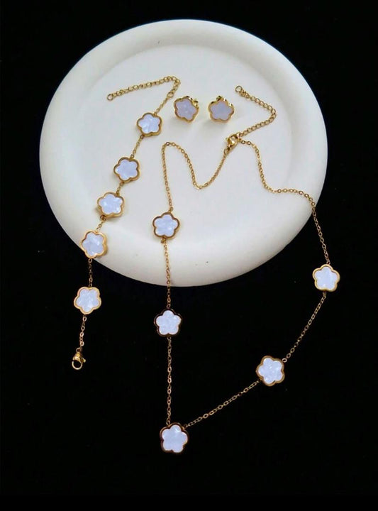 collar y pulsera estilo van cleef
